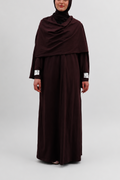 Drape front Abaya - Mulberry