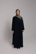 Blazer Tie Abaya - Midnight Navy