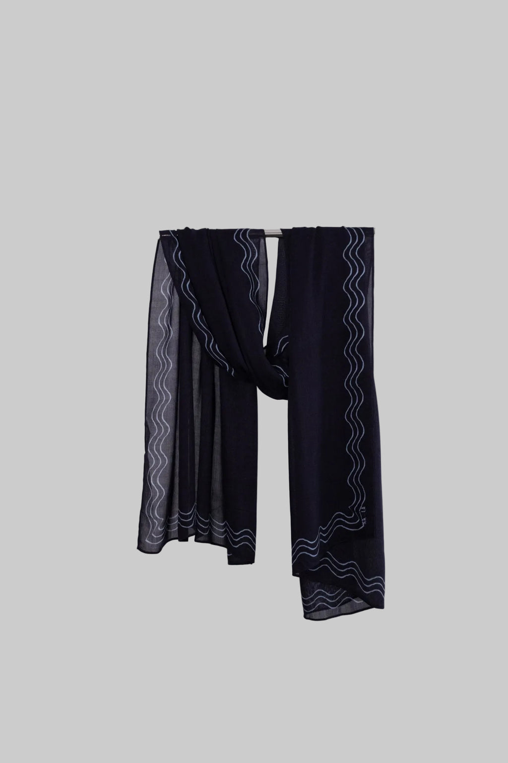 Midnight wave Border print
