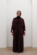 Drape front Abaya - Mulberry