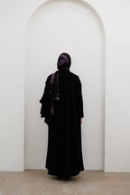 Drape front Abaya - Black
