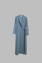 Blazer Tie Abaya - Sky