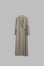 Blazer Tie Abaya - Oyster