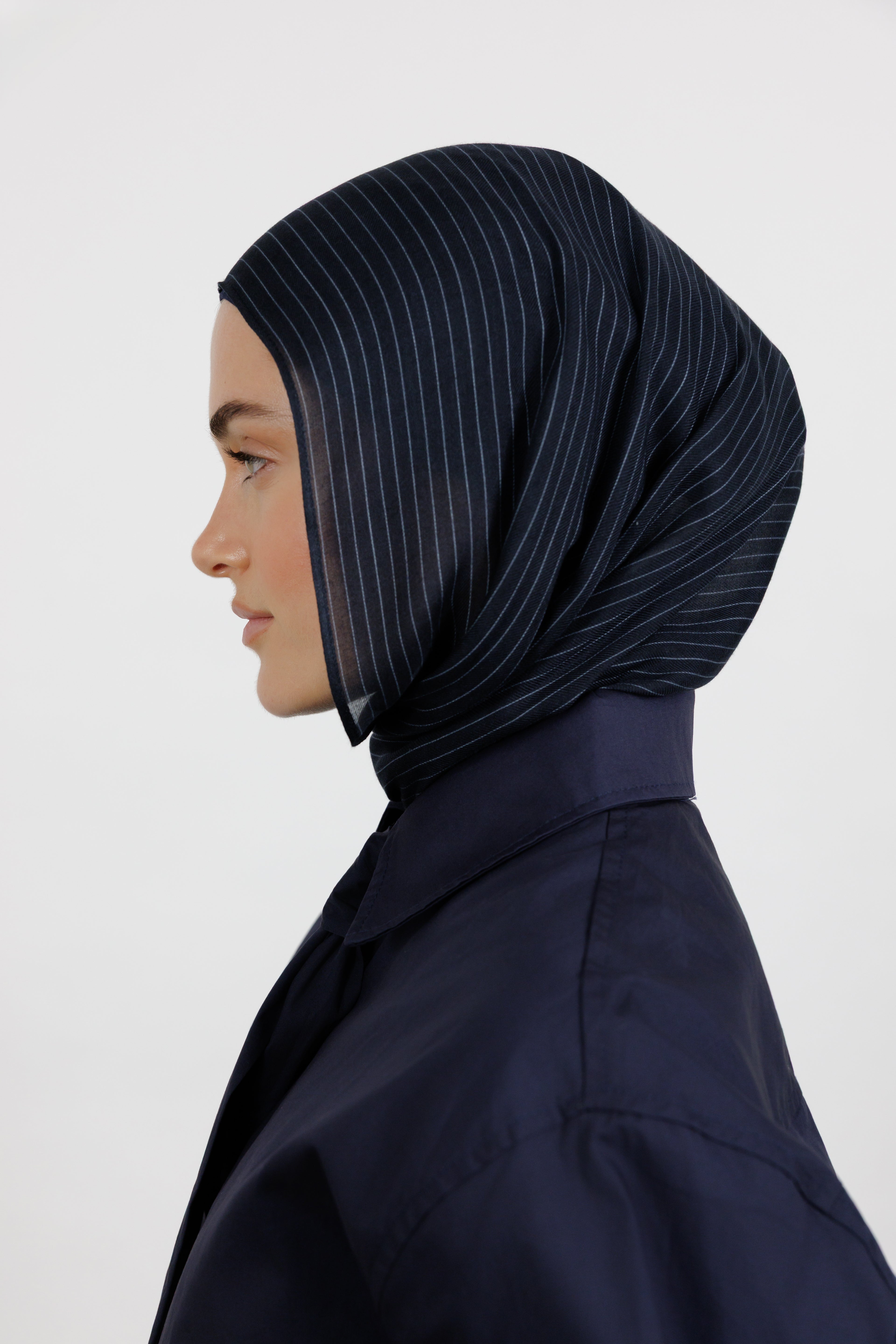 Navy Pinstripe