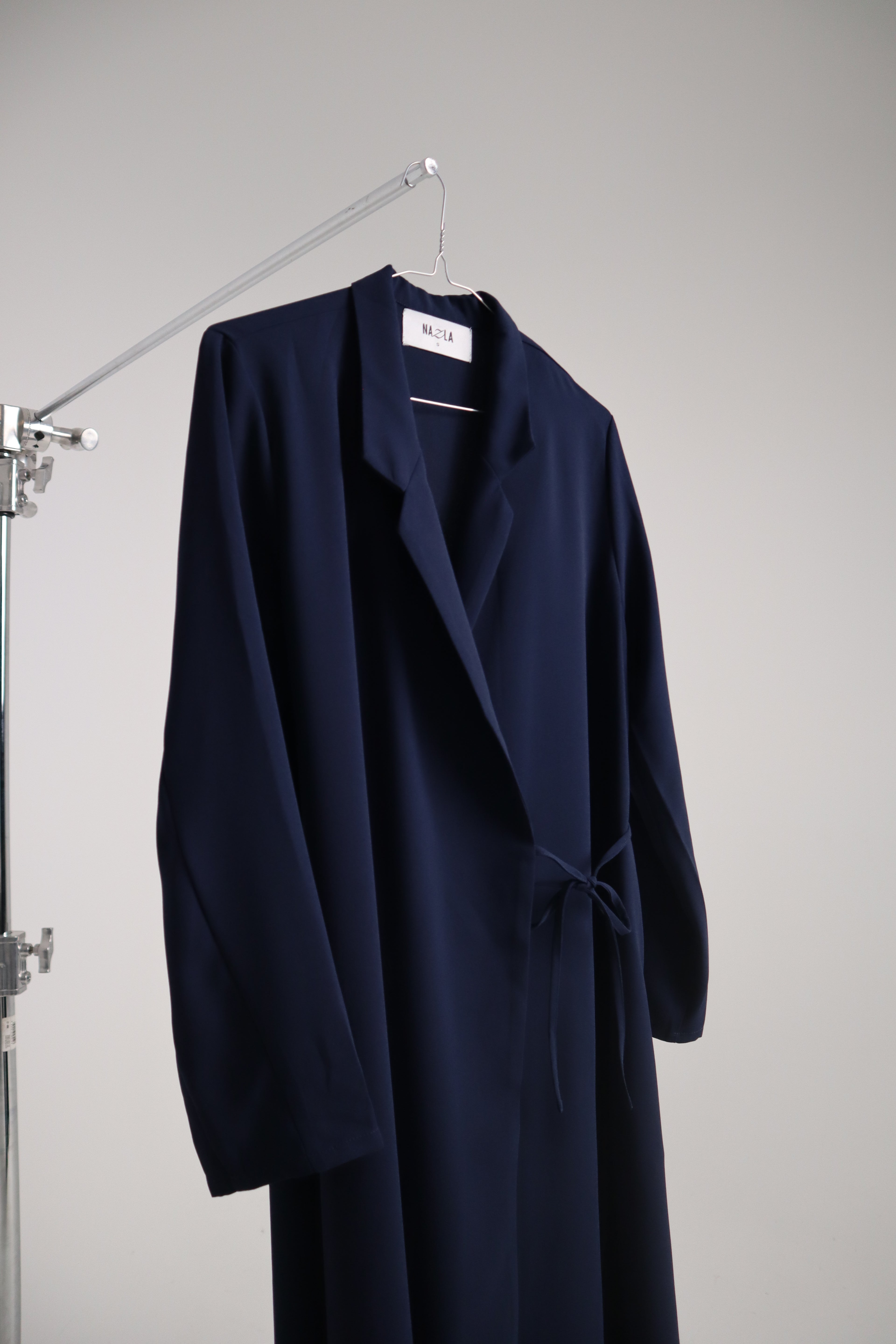 Blazer Tie Abaya - Midnight Navy
