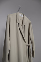 Blazer Tie Abaya - Oyster