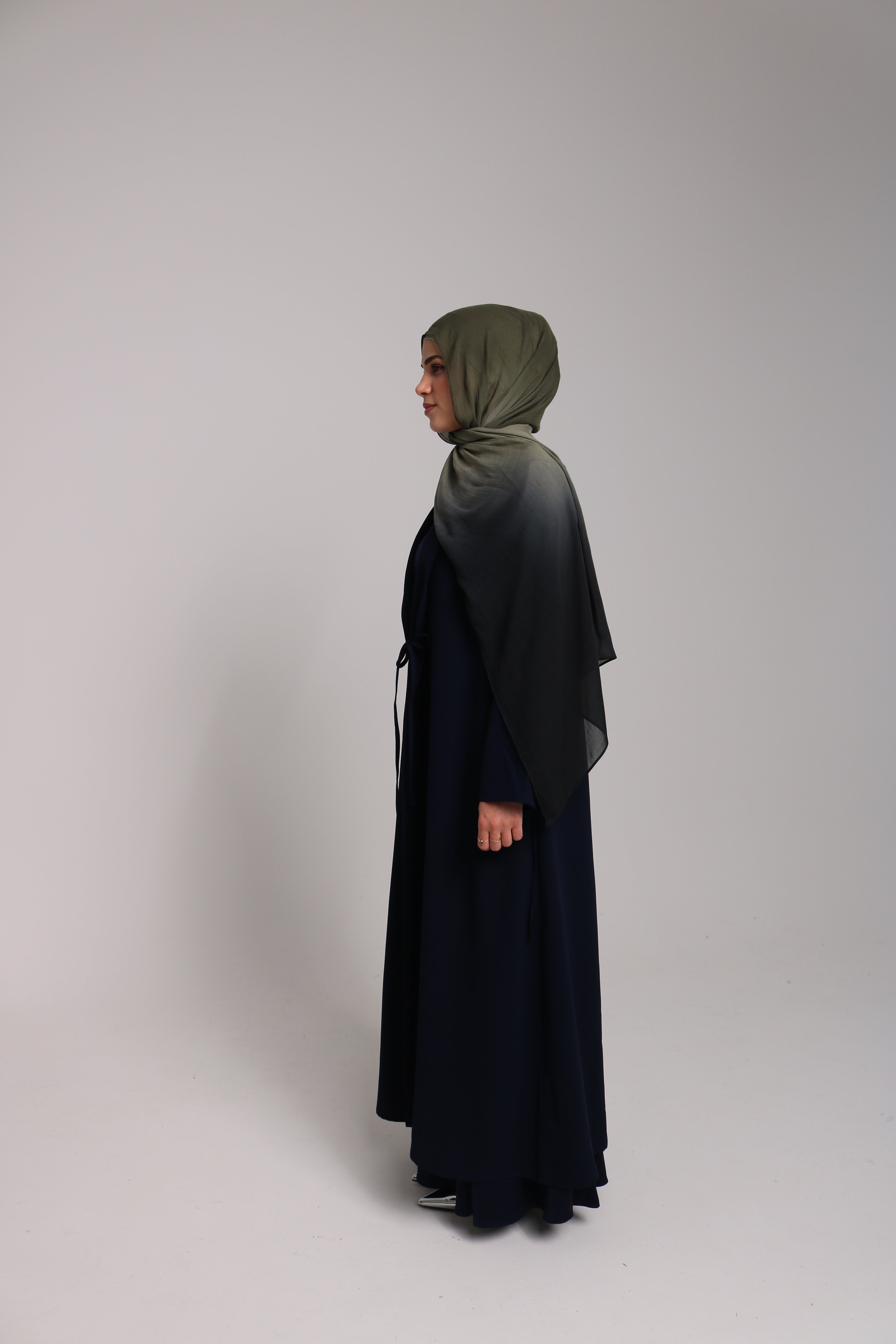 Blazer Tie Abaya - Midnight Navy