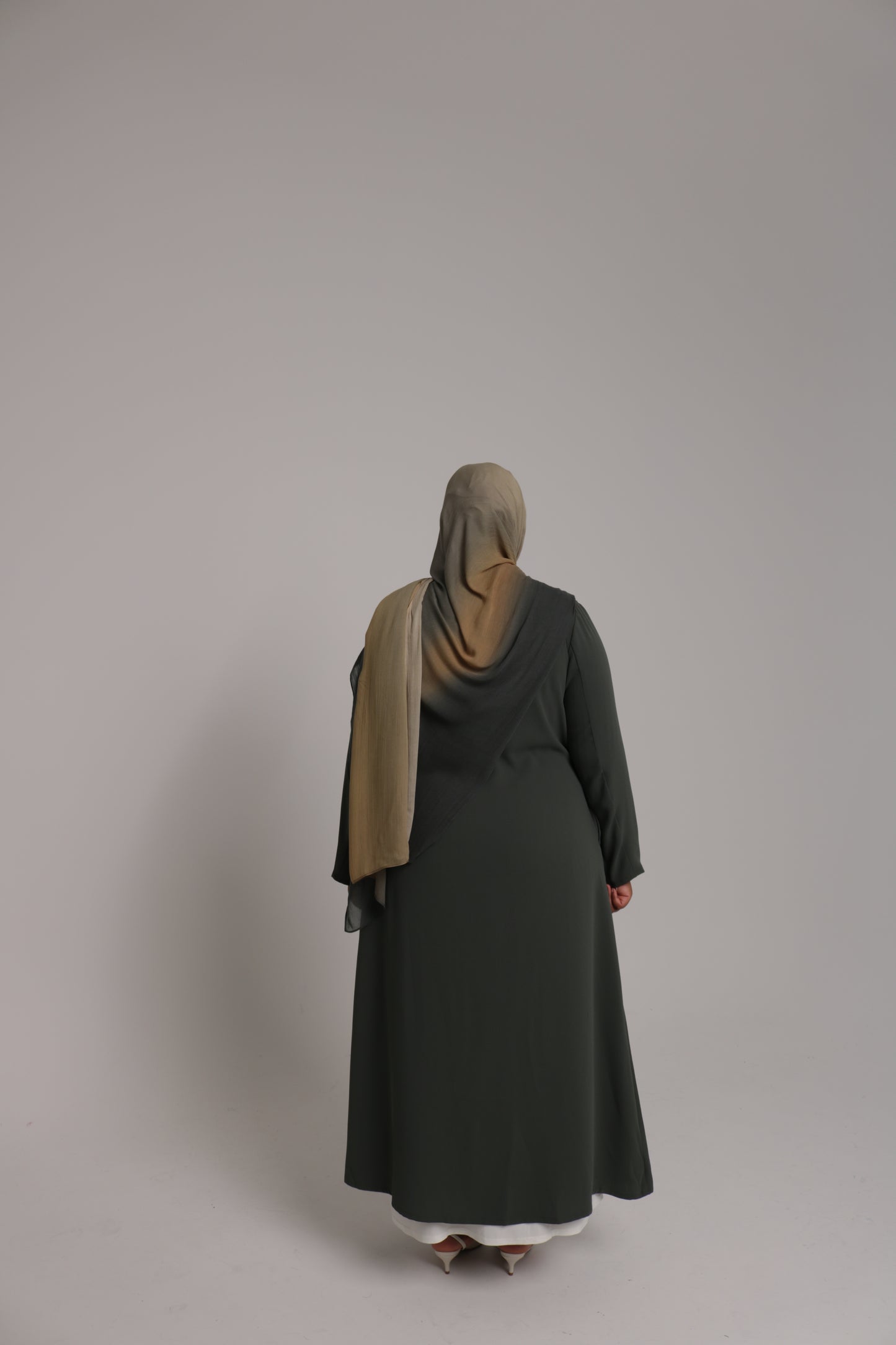 Blazer Tie Abaya - Olive