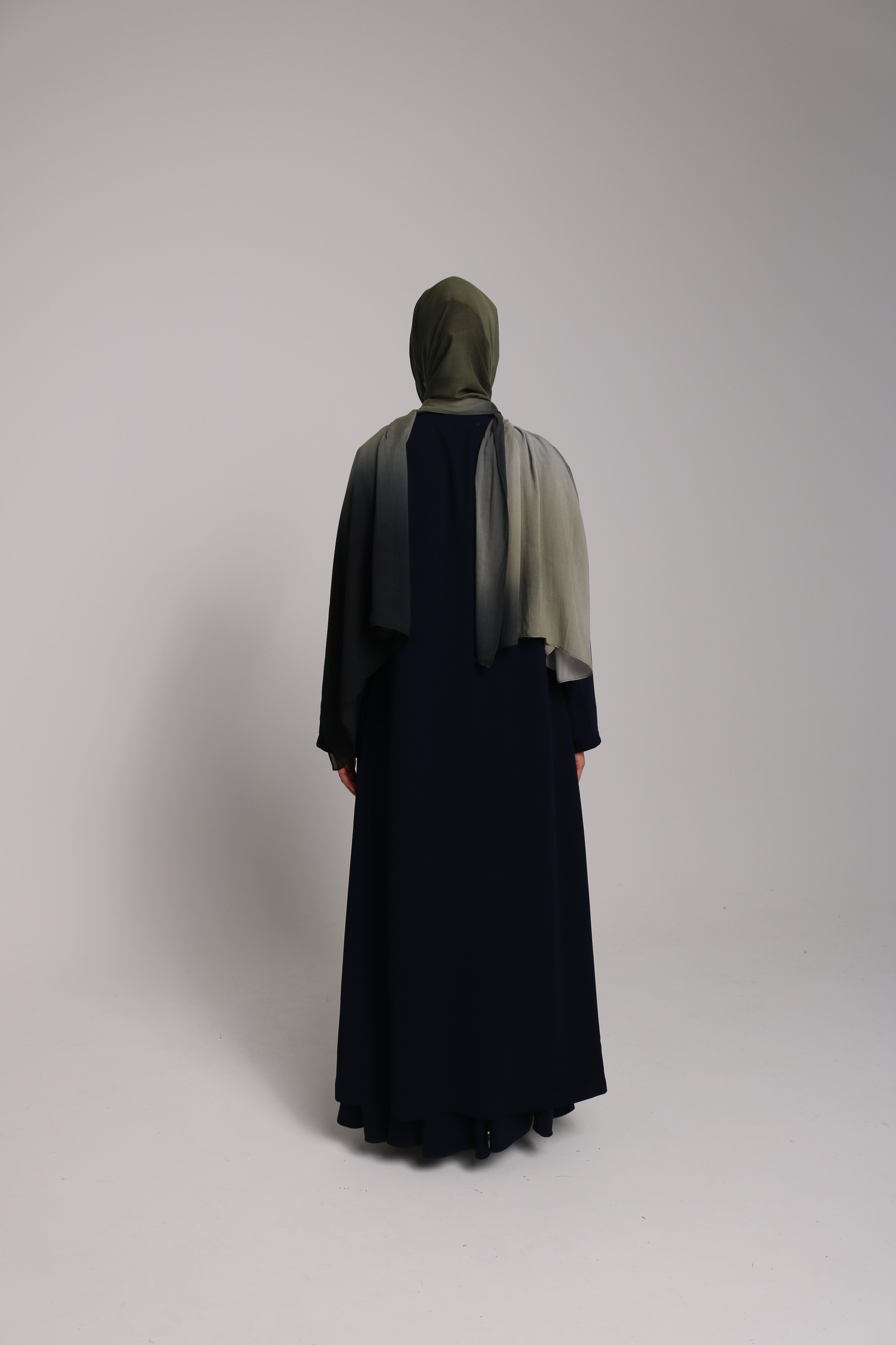Blazer Tie Abaya - Midnight Navy