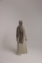 Blazer Tie Abaya - Oyster
